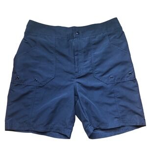 Maxine Shorts W Size 8 Black Boardshorts Button Closure Coastal Minimalist